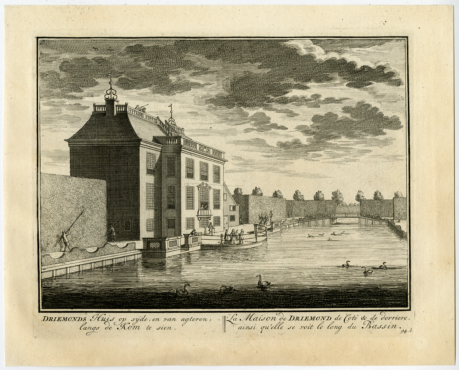 , 8 Antique Prints-DRIEMOND ESTATE-GARDENS-WEESP-VECHT-93-96-Stoopendaal-1719, Pictura Antique Prints
