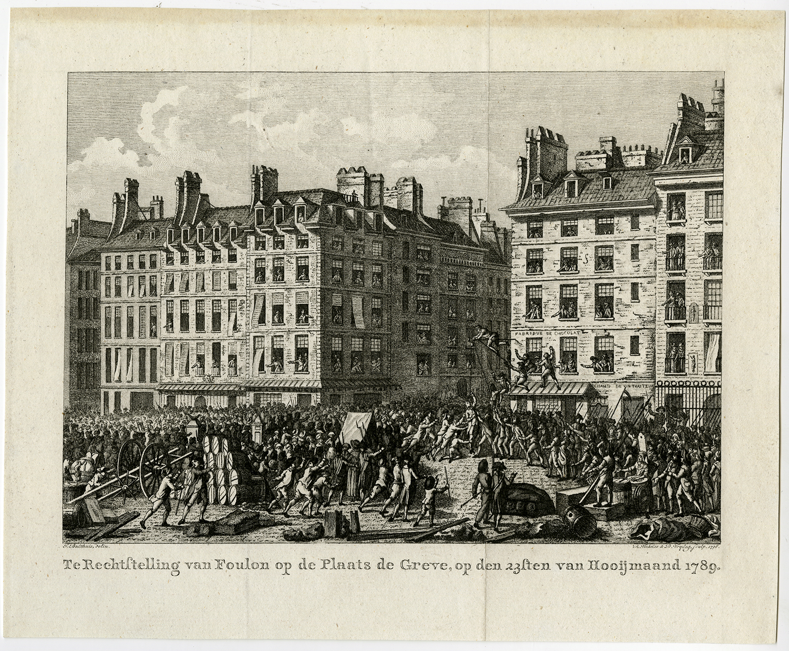 , Antique Print-HISTORY-FOULON-EXECUTION.-Bulthuis-Vrijdag & Vinkeles-ca. 1800, Pictura Antique Prints