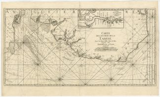 Antique map-ENGLAND-THAMES-LONDON-SEACHART-Jaillot-Mortier-1693
