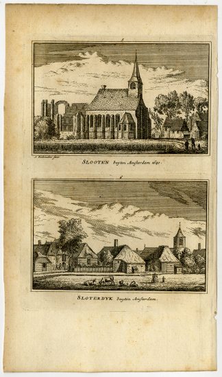 Antique Print-TOWN VIEWS-SLOTEN-SLOTERDIJK-AMSTERDAM-Rademaker-1792
