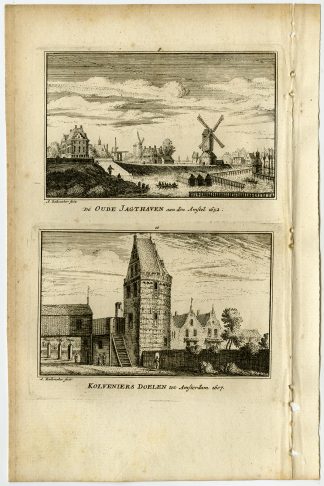 Antique Print-TOWN VIEWS-AMSTERDAM-HARBOUR-TOWER-KOLVENIER-Rademaker-1792