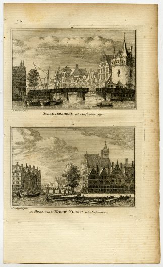Antique Print-TOWN VIEWS-AMSTERDAM-SCHREYERS TOWER-NEW ISLAND-Rademaker-1792