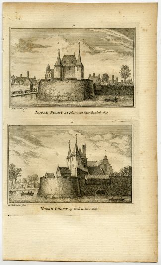 Antique Print-TOWN VIEWS-AMSTERDAM-NORTH GATE-ROUNDEL-Rademaker-1792