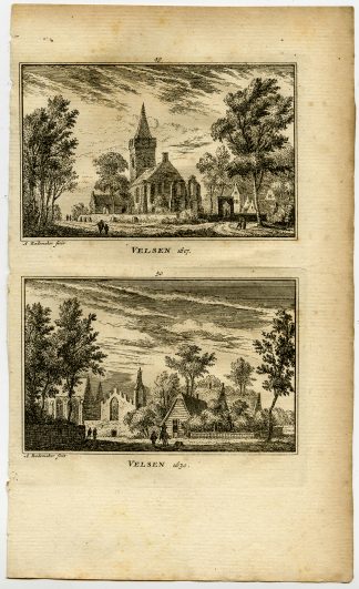 Antique Print-TOWN VIEWS-VELSEN-Rademaker-1792