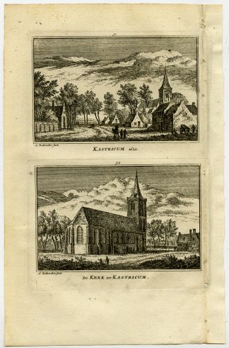 Antique Print-TOWN VIEWS-CASTRICUM-NETHERLANDS-Rademaker-1792