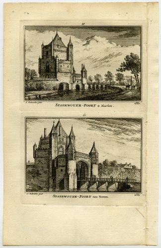 Antique Print-TOWN VIEWS-SPAARNWOUDE-GATE-HAARLEM-NETHERLANDS-Rademaker-1792