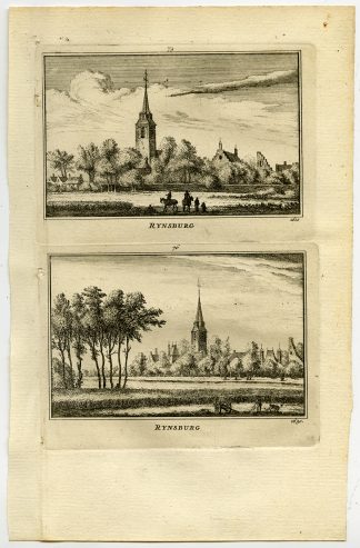 Antique Print-TOWN VIEWS-RIJNSBURG-NETHERLANDS-Rademaker-1792