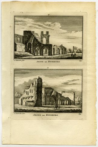 Antique Print-TOWN VIEWS-RIJNSBURG-CONVENT-79-NETHERLANDS-Rademaker-1792