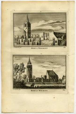 Antique Print-TOWN VIEWS-WARMOND-CHURCH-NETHERLANDS-Rademaker-1792