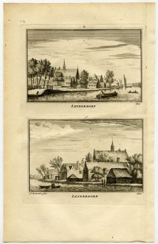 Antique Print-TOWN VIEWS-LEIDERDORP-NETHERLANDS-Rademaker-1792
