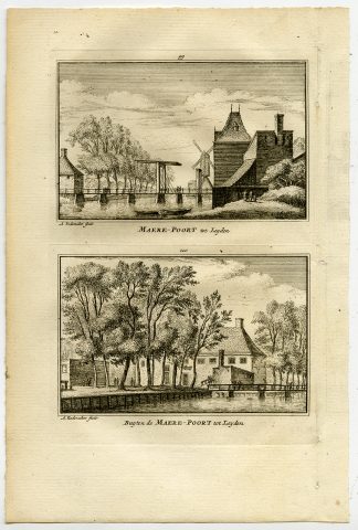 Antique Print-TOWN VIEWS-MARE-GATE-LEIDEN-NETHERLANDS-Rademaker-1792
