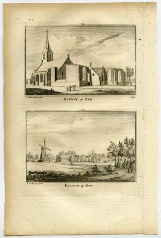 Antique Print-TOWN VIEWS-KATWYK AAN ZEE-NETHERLANDS-Rademaker-1792