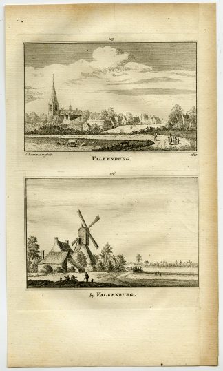 Antique Print-TOWN VIEWS-VALKENBURG-NETHERLANDS-Rademaker-1792