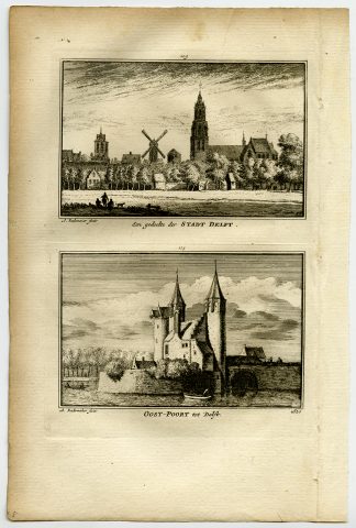 Antique Print-TOWN VIEWS-DELFT-NETHERLANDS-Rademaker-1792