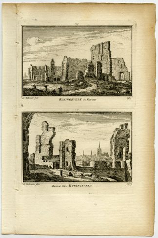 Antique Print-TOWN VIEWS-DELFT-KONINGSVELT-RUIN-NETHERLANDS-Rademaker-1792