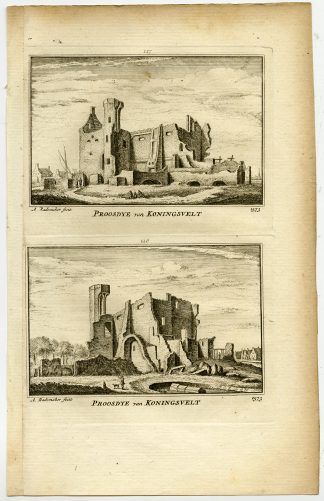 Antique Print-TOWN VIEWS-DELFT-KONINGSVELT-CASTLE-NETHERLANDS-Rademaker-1792