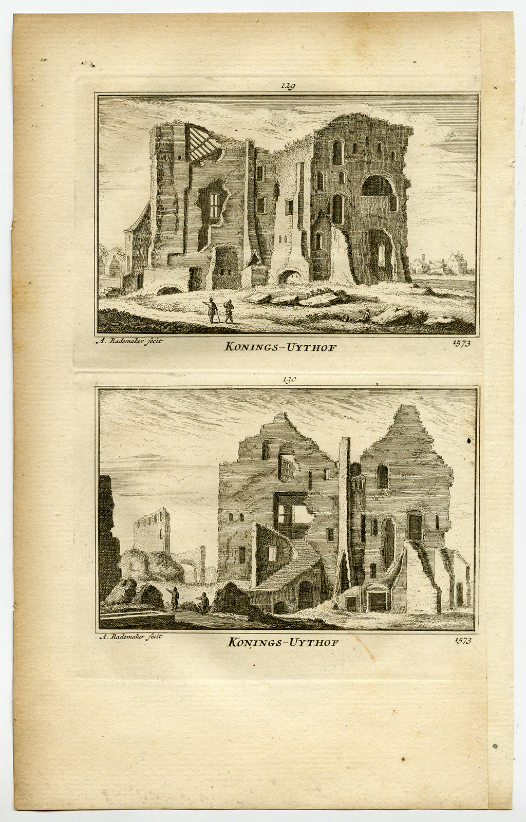 , Antique Print-TOWN VIEWS-KONINGS-UITHOF-RUINS-NETHERLANDS-Rademaker-1792, Pictura Antique Prints