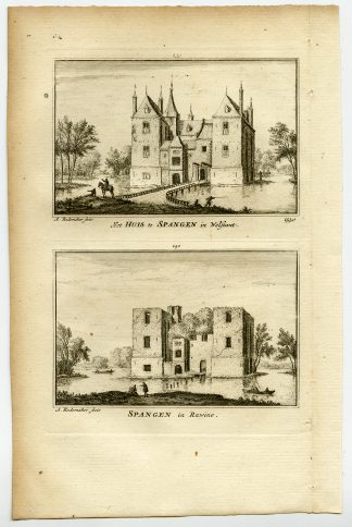 Antique Print-VIEWS-SPANGEN-RUINS-NETHERLANDS-Rademaker-1792
