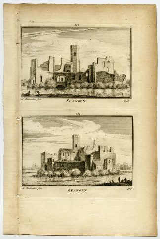 Antique Print-VIEWS-SPANGEN CASTLE-NETHERLANDS-Rademaker-1792
