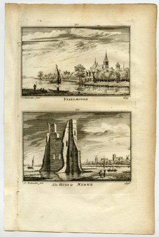 Antique Print-TOWN VIEWS-IJSSELMONDE-MERWEDE-NETHERLANDS-Rademaker-1792