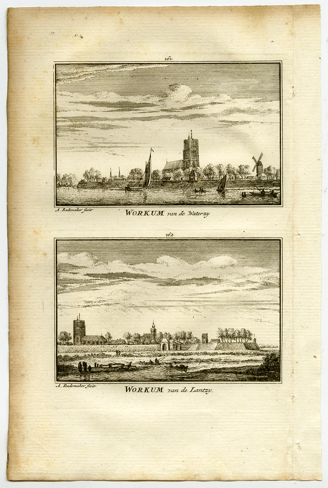 , Antique Print-TOWN VIEWS-WOUDRICHEM-NETHERLANDS-Rademaker-1792, Pictura Antique Prints