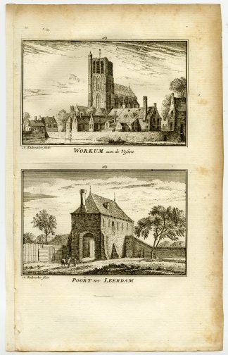 Antique Print-TOWN VIEWS-WOUDRICHEM-LEERDAM-NETHERLANDS-Rademaker-1792