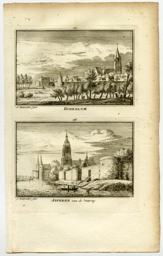Antique Print-TOWN VIEWS-HOEKELUM-ASPEREN-NETHERLANDS-Rademaker-1792