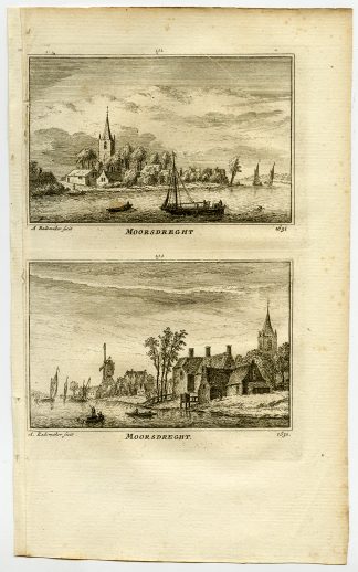 Antique Print-TOWN VIEWS-MOORSDRECHT-NETHERLANDS-Rademaker-1792