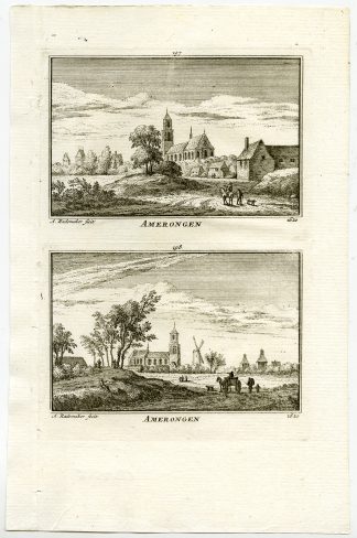 Antique Print-TOWN VIEWS- AMERONGEN-NETHERLANDS-Rademaker-1792