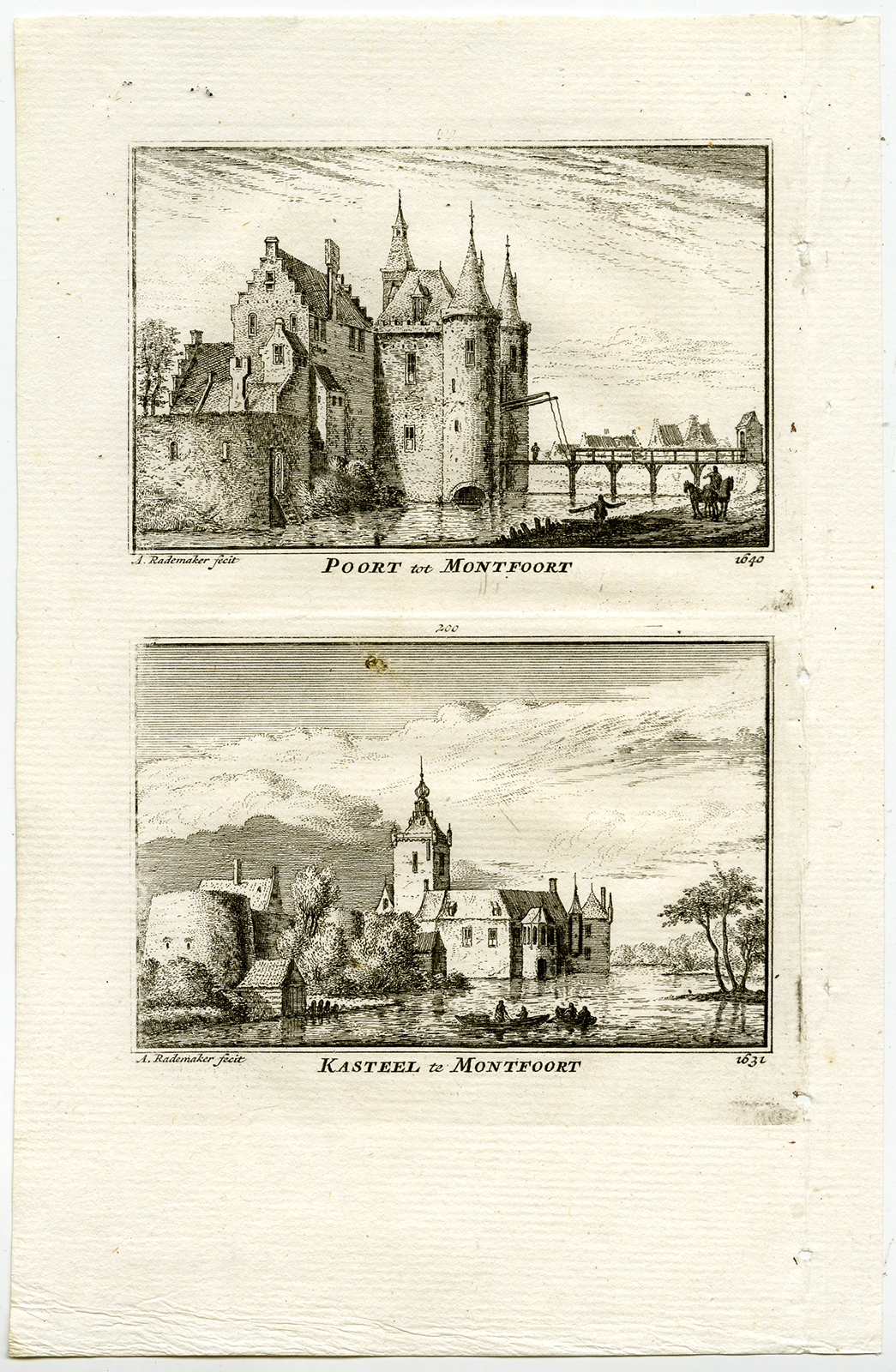 , Antique Print-TOWN VIEWS-MONTFOORT-GATE-CASTLE-NETHERLANDS-Rademaker-1792, Pictura Antique Prints