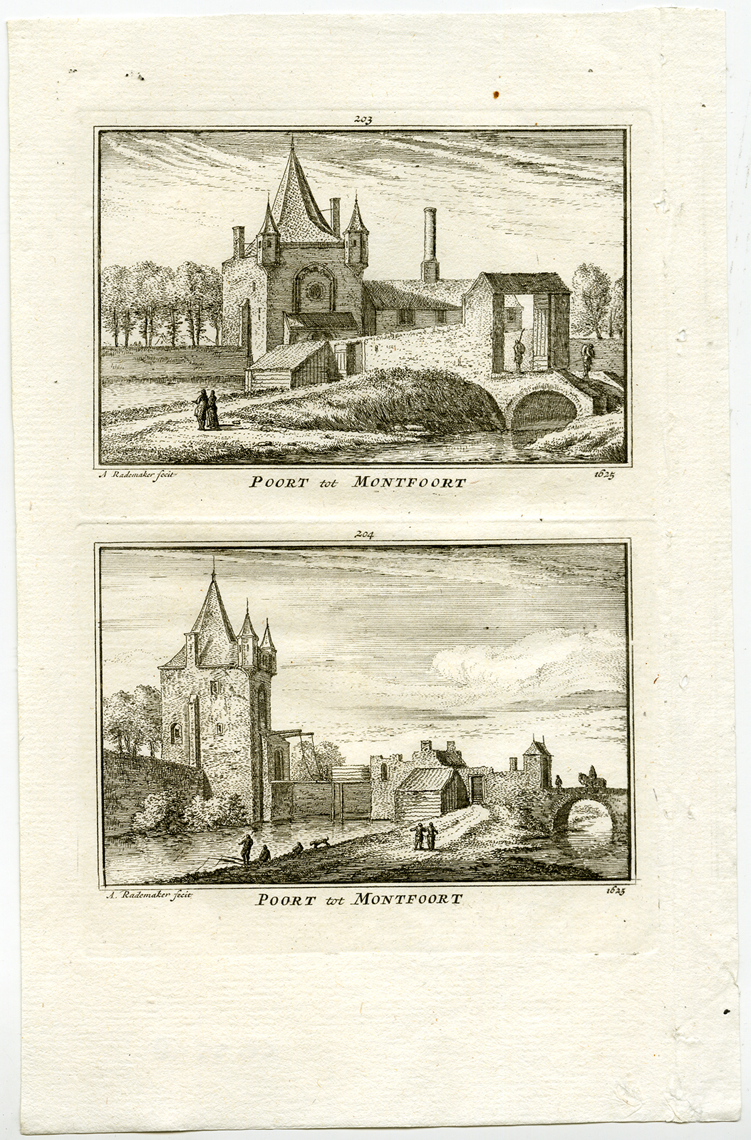 , Antique Print-TOWN VIEWS-MONTFOORT-GATE-NETHERLANDS-Rademaker-1792, Pictura Antique Prints