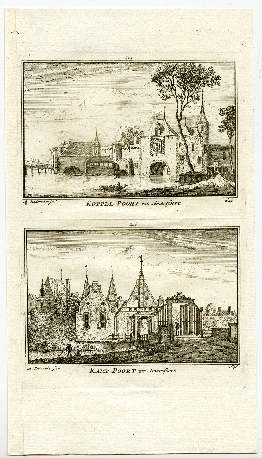 , Antique Print-TOWN VIEWS-AMERSFOORT-GATE-NETHERLANDS-Rademaker-1792, Pictura Antique Prints
