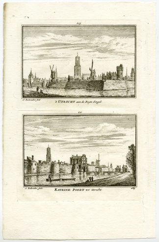 Antique Print-TOWN VIEWS-UTRECHT-KATRINE-GATE-NETHERLANDS-Rademaker-1792