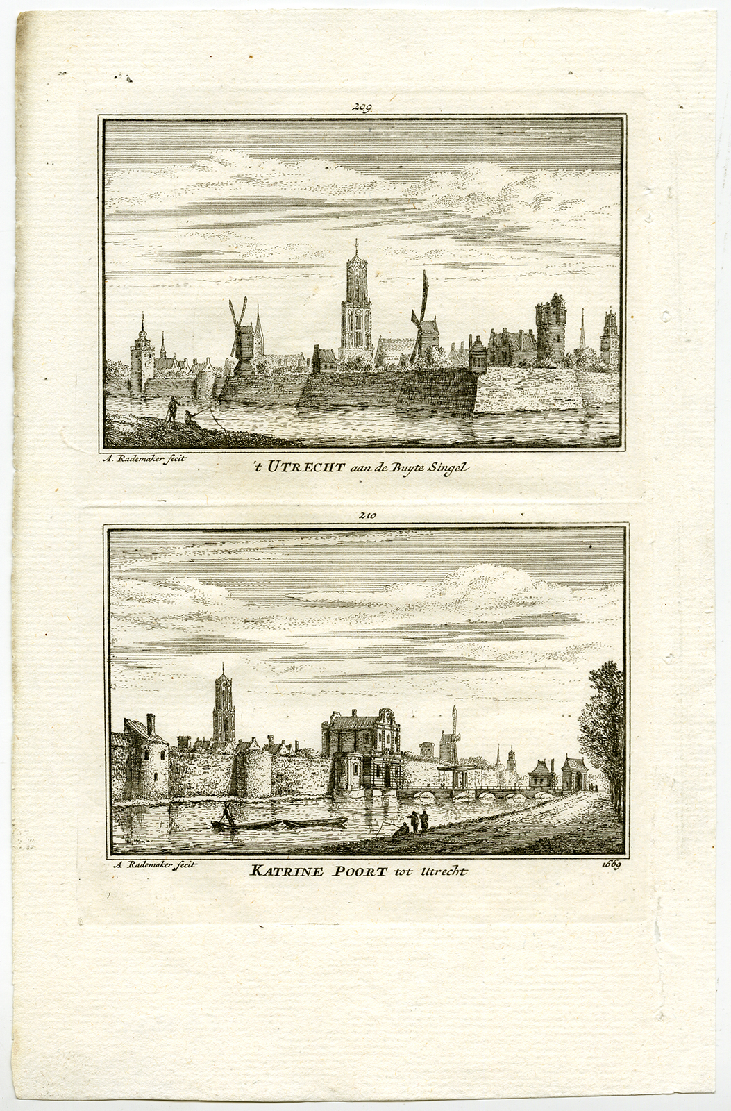, Antique Print-TOWN VIEWS-UTRECHT-KATRINE-GATE-NETHERLANDS-Rademaker-1792, Pictura Antique Prints