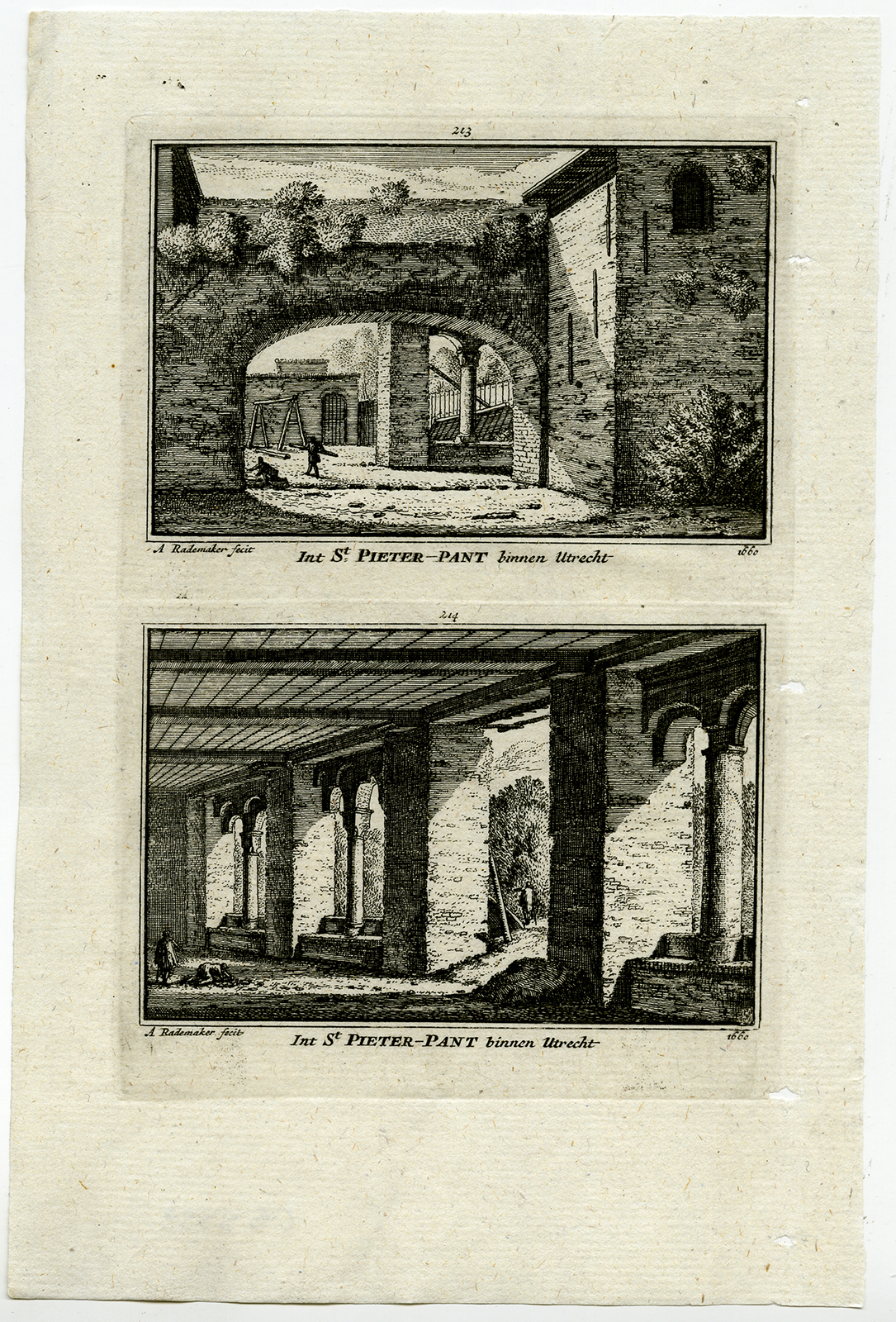 , Antique Print-TOWN VIEWS-UTRECHT-ST PIETER-NETHERLANDS-Rademaker-1792, Pictura Antique Prints