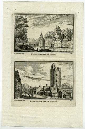 Antique Print-TOWN VIEWS-UTRECHT-CITY GATES-NETHERLANDS-Rademaker-1792