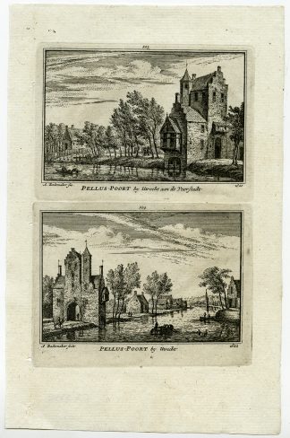 Antique Print-TOWN VIEWS-UTRECHT-PELLUS-GATE-NETHERLANDS-Rademaker-1792