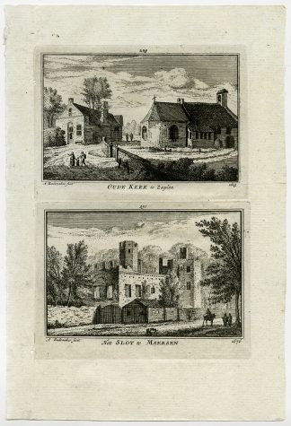 Antique Print-TOWN VIEWS-MAARSEN CASTLE-ZUILEN-NETHERLANDS-Rademaker-1792