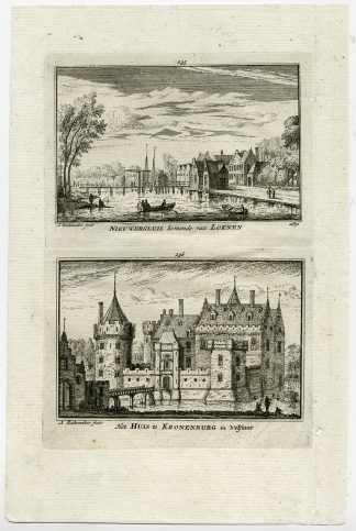 Antique Print-VIEWS-KRONENBURG CASTLE-NIEUWERSLUIS-NETHERLANDS-Rademaker-1792
