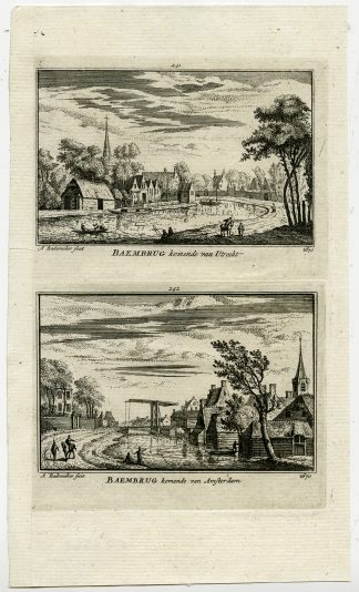 Antique Print-TOWN VIEWS-BAAMBRUGGE-NETHERLANDS-Rademaker-1792