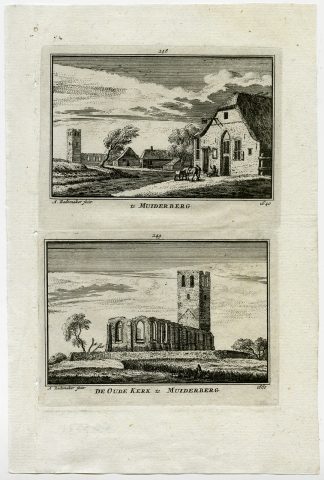 Antique Print-TOWN VIEWS-MUIDERBERG-CHURCH-NETHERLANDS-Rademaker-1792
