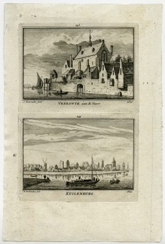 Antique Print-TOWN VIEWS-VREESWIJK-CULEMBORG-NETHERLANDS-Rademaker-1792