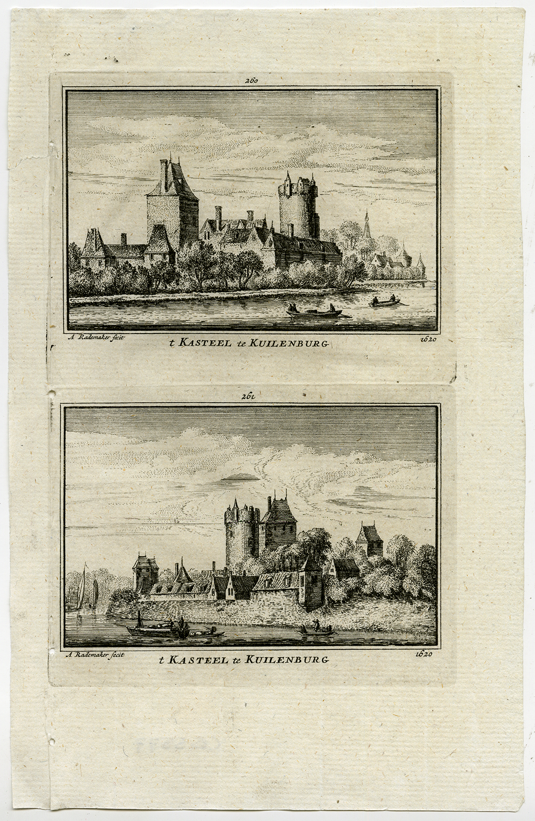 Cb5577 416x638 Antique Print-TOWN VIEWS-CULEMBORG-CASTLE-NETHERLANDS-Rademaker-1792