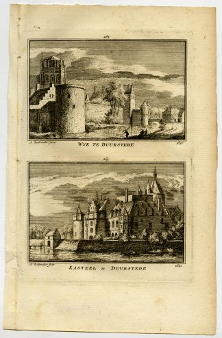 Antique Print-TOWN VIEWS-WIJK BIJ DUURSTEDE-CASTLE-NETHERLANDS-Rademaker-1792