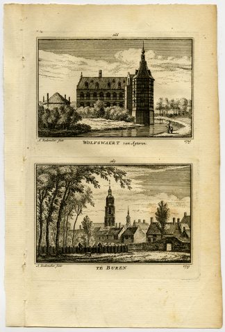 Antique Print-TOWN VIEWS-BUREN-WOLFSWAARD-NETHERLANDS-Rademaker-1792