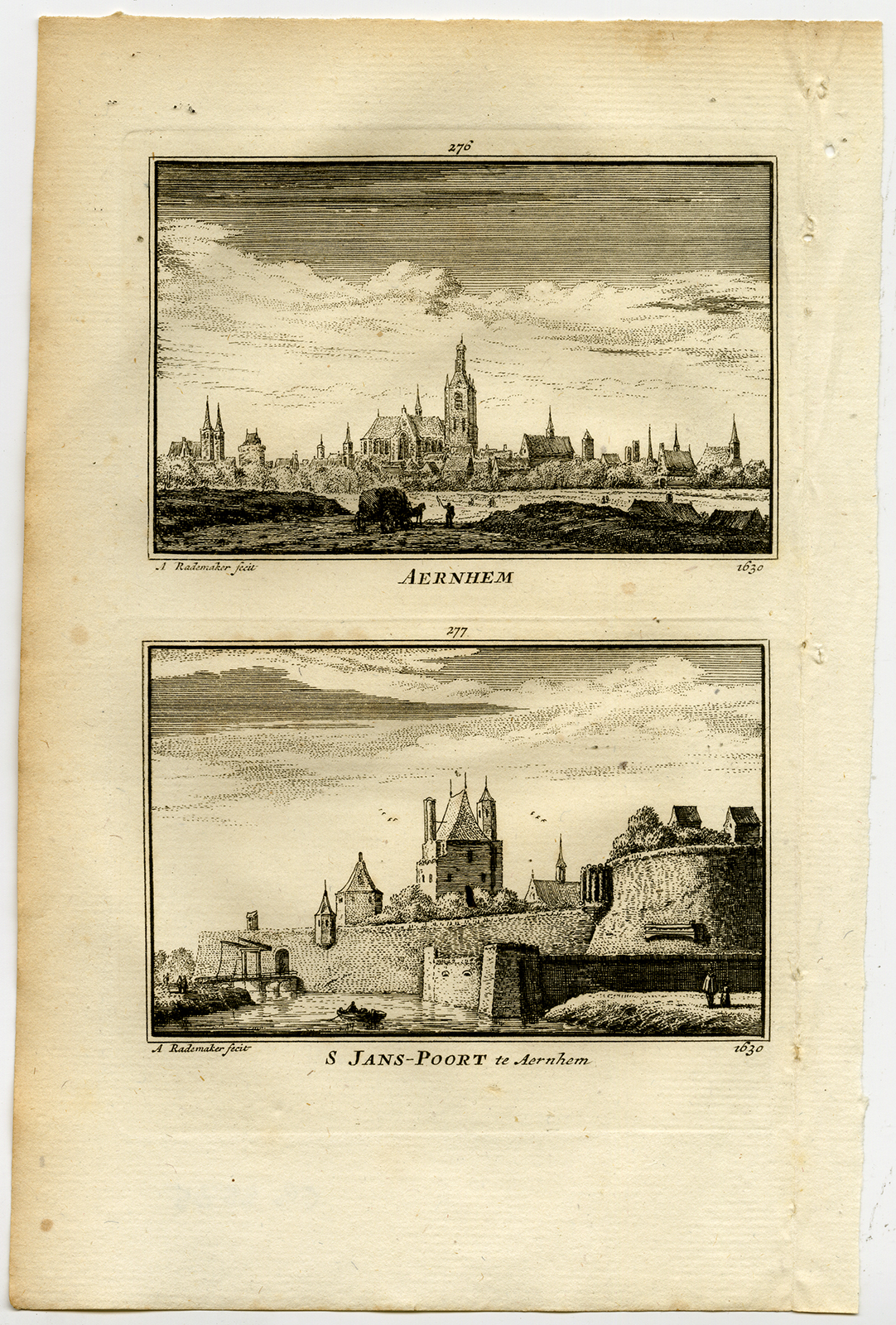 , Antique Print-TOWN VIEWS-ARNHEM-GATE-NETHERLANDS-Rademaker-1792, Pictura Antique Prints