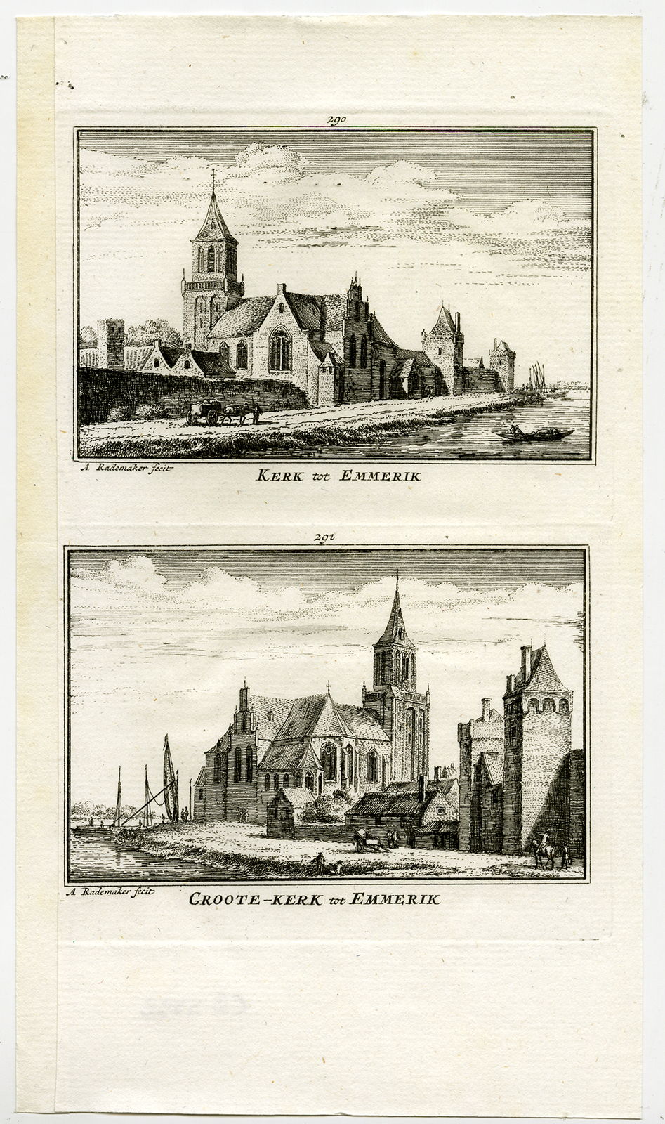 , Antique Print-TOWN VIEWS-EMMERICH-GERMANY-Rademaker-1792, Pictura Antique Prints