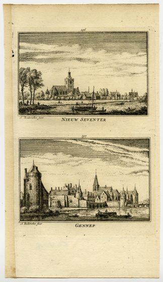 Antique Print-TOWN VIEWS-GENNEP-ZEVENAAR-NETHERLANDS-Rademaker-1792