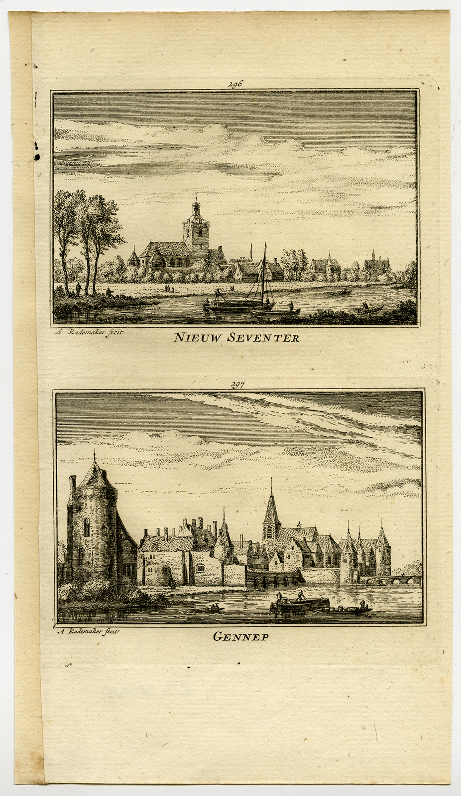 , Antique Print-TOWN VIEWS-GENNEP-ZEVENAAR-NETHERLANDS-Rademaker-1792, Pictura Antique Prints