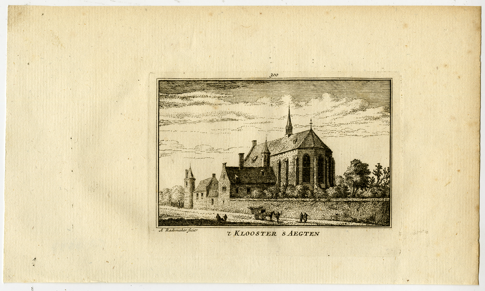 , Antique Print-MONASTERY-ST AGATHA-CUYK-NETHERLANDS-Rademaker-1792, Pictura Antique Prints